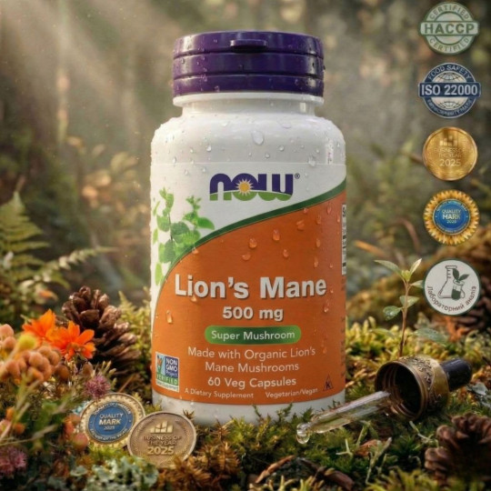 Їжовик Гребінчастий гриб Lion's Mane 500 мг, 60 капсул