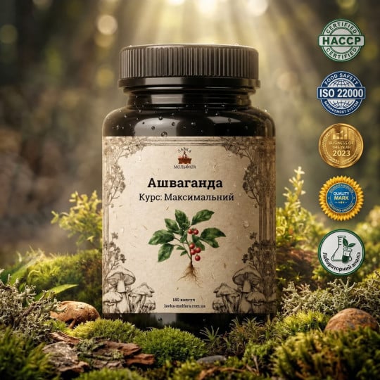 Ашваганда (Ashwagandha) - 180 капсул по 500мг
