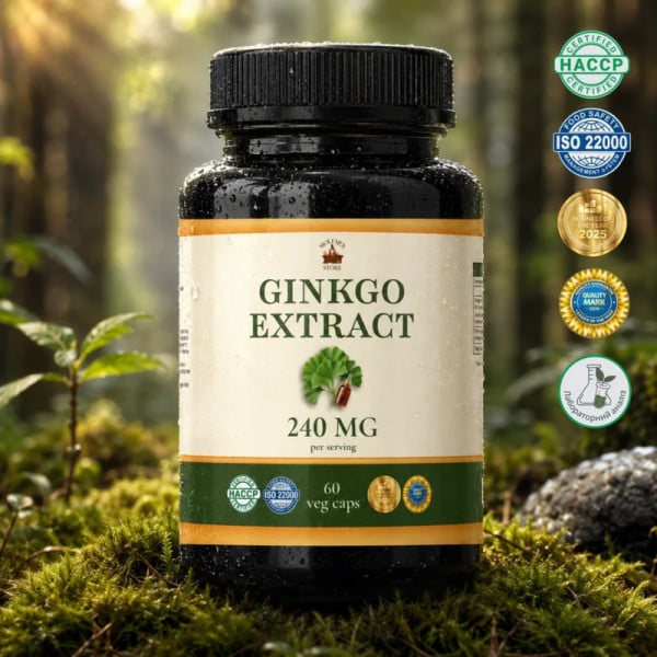 Гинкго Билоба (Ginkgo Biloba 120 мг) — 60 капсул по 500мг