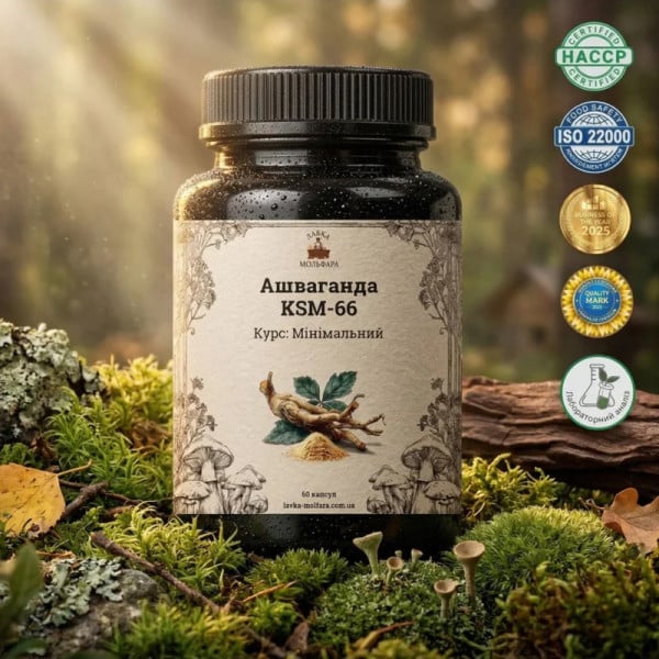 Ашваганда KSM-66 (Ashwagandha KSM-66) — 60 капсул по 500мг