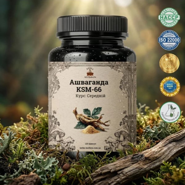 Ашваганда KSM-66 (Ashwagandha KSM-66) — 120 капсул по 500мг