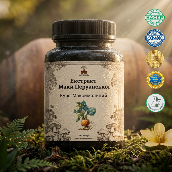 Екстракт Маки Перуанської (Maca Extract) - 180 капсул по 500мг
