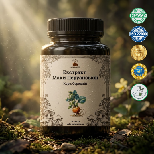 Екстракт Маки Перуанської (Maca Extract) - 120 капсул по 500мг
