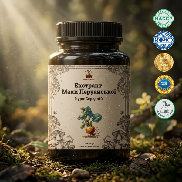 Екстракт Маки Перуанської (Maca Extract) - 120 капсул по 500мг