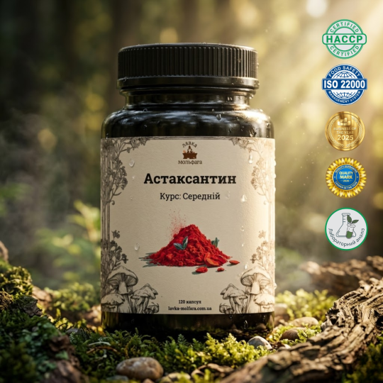 Астаксантин (Astaxanthin 12 mg)  - 120 капсул по 500мг