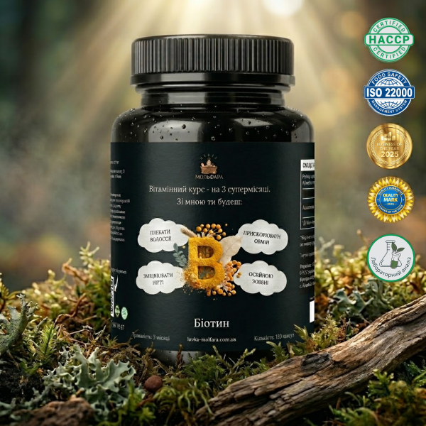 Біотин (Biotin 5 mg) - 180 капсул по 500мг