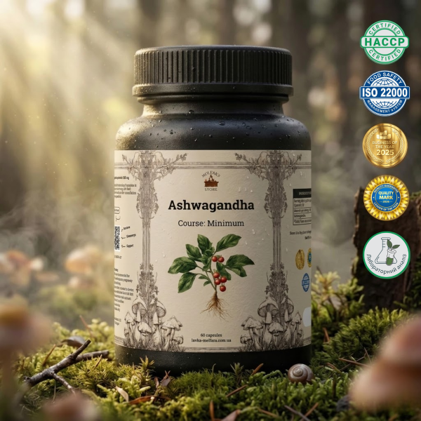 Ашваганда (Ashwagandha) - 60 капсул по 500мг