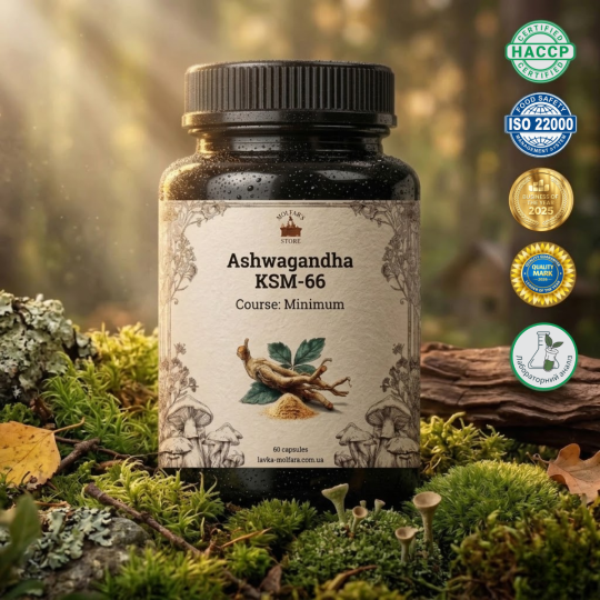 Ашваганда KSM-66 (Ashwagandha KSM-66) - 60 капсул по 500мг