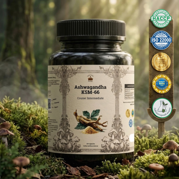 Ашваганда KSM-66 (Ashwagandha KSM-66) - 120 капсул по 500мг