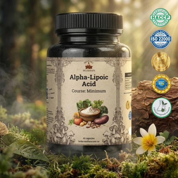Альфа-Ліпоєва кислота (Alpha Lipoic Acid) - 60 капсул по 500мг