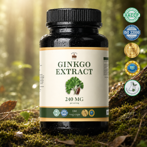 Гінкго Білоба (Ginkgo Biloba 240 мг) - 180 капсул по 500мг