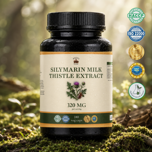 Екстракт Розторопші (Silymarin Milk Thistle Extract) - 180 капсул по 500мг по 500мг