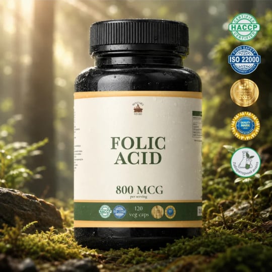 Фолиевая кислота (Folic Acid) 0,8мг — 120 капсул по 500мг
