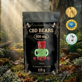 CBD (КБД) Желейні Ведмедики 500 мг (Вишня) - 50 штук