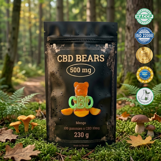 CBD (КБД) Желейні Ведмедики 1000 мг (Манго) - 100 штук