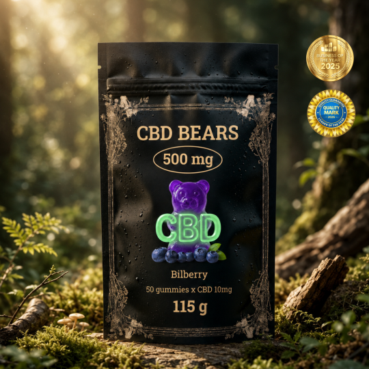 CBD (КБД) Желейные мишки 500 мг (Черника) — 50 штук