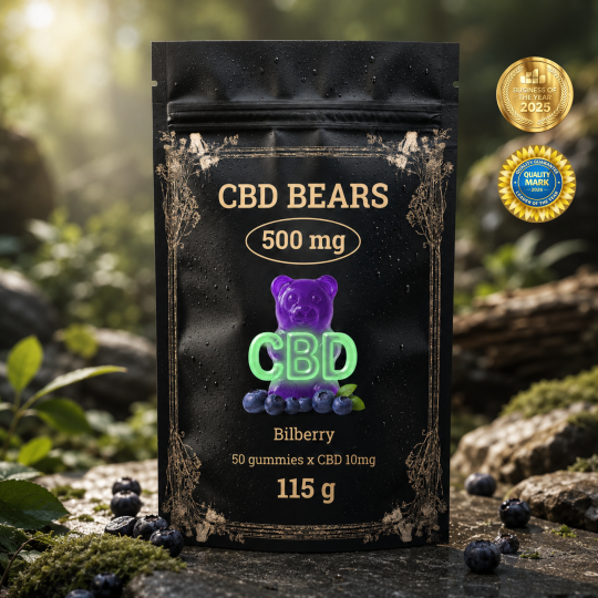 CBD (КБД) Желейные мишки 1000 мг (Черника) — 100 штук