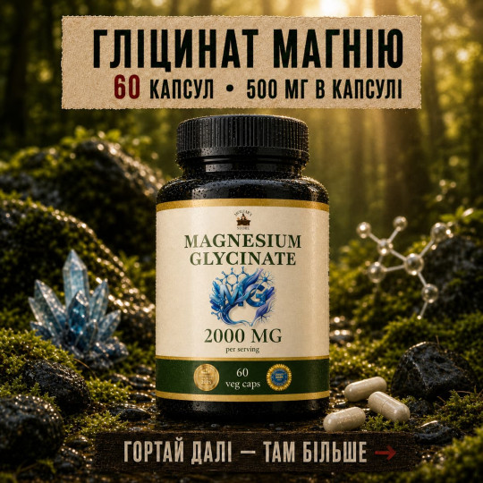 Магний глицинат (хелат бисглицинат) — 60 капсул по 500мг