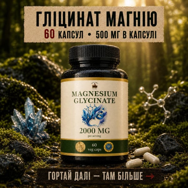 Магний глицинат (хелат бисглицинат) — 60 капсул по 500мг