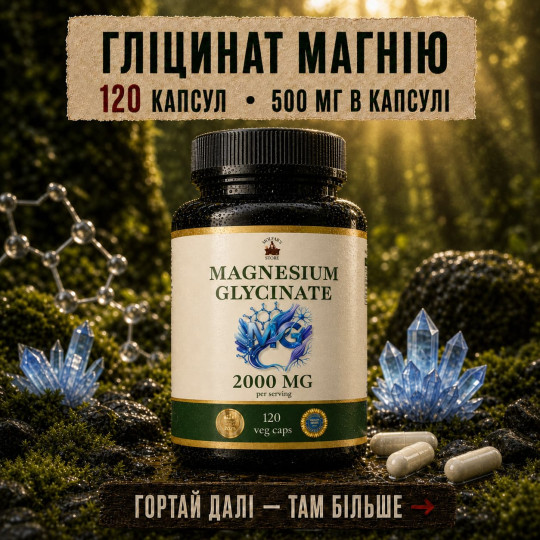 Магний глицинат (хелат бисглицинат) — 120 капсул по 500 мг