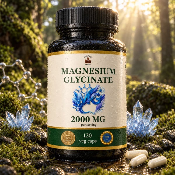 Magnesium Glycinate (bisglycinate chelate) - 120 capsules of 500 mg