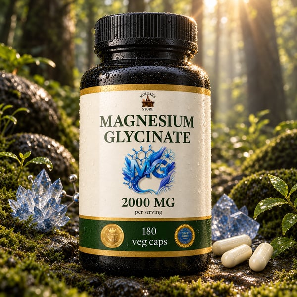 Magnesium Glycinate (bisglycinate chelate) - 180 capsules of 500 mg