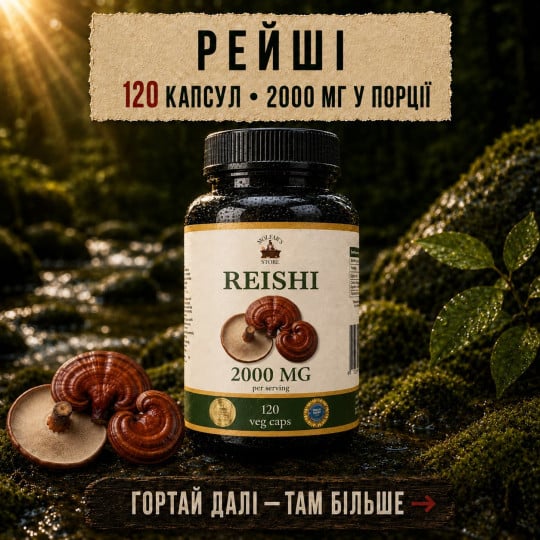 Reishi Mushroom in capsules - 120 capsules of 500 mg