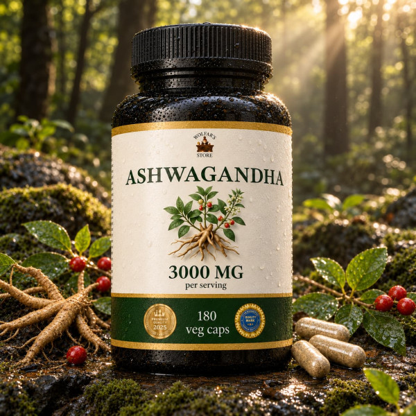 Ашваганда (Ashwagandha) — 180 капсул по 500 мг