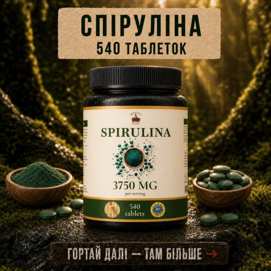 Спирулина в Таблетках - Суперфуд для Сохранения Здоровья 540 таблеток