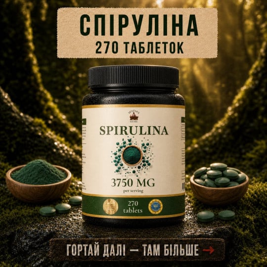 Спирулина в Таблетках - Суперфуд для Сохранения Здоровья 270 таблеток