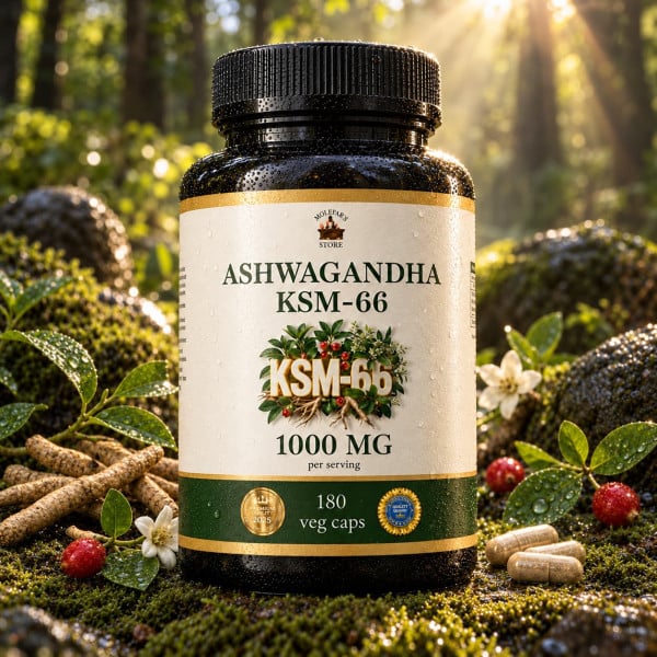 Ашваганда KSM-66 (Ashwagandha KSM-66) - 180 капсул по 500мг