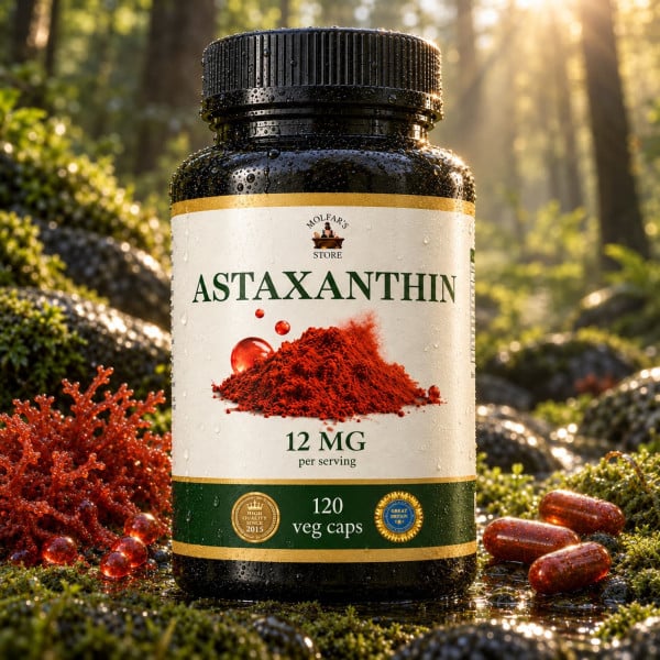 Астаксантин (Astaxanthin 12 мг) — 120 капсул по 500мг