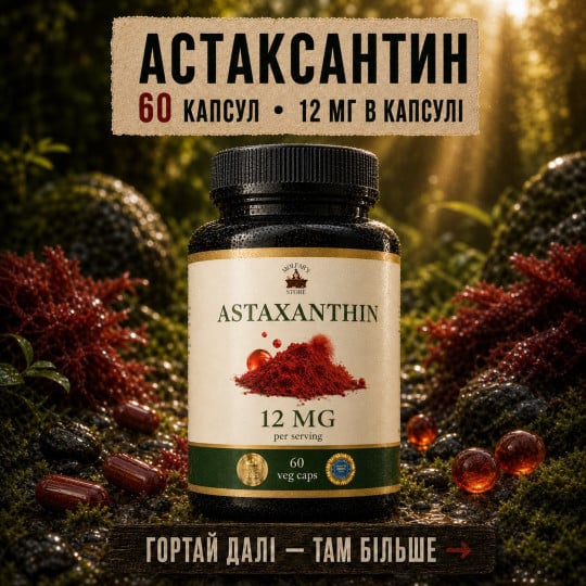 Астаксантин (Астаксантин 12 мг) — 60 капсул по 500мг