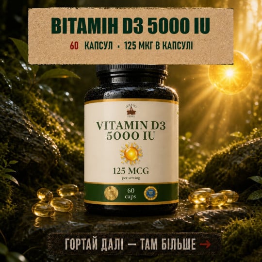 Витамин D3 - Витаминный комплекс для всех систем организма 60 капсул по 500мг