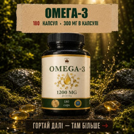 Омега 3 - Поліненасичені жирні кислоти 180 капсул по 500мг