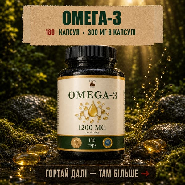 Омега 3 - Полиненасыщенные жирные кислоты 180 капсул по 500мг