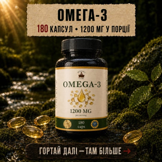 Омега 3 - Поліненасичені жирні кислоти 180 капсул по 500мг