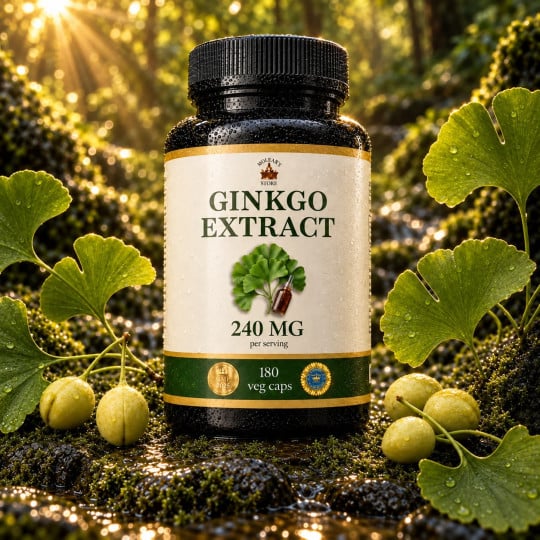 Гинкго Билоба (Ginkgo Biloba 240 мг) — 180 капсул по 500 мг