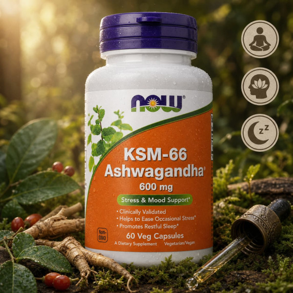 Ашваганда KSM-66 (Ashwagandha KSM-66) — 60 капсул по 500мг