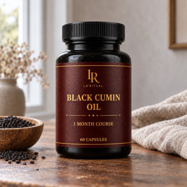 Black Cumin Oil in capsules - for strengthening immunity and blood vessels, 60 capsules of 500 mg each