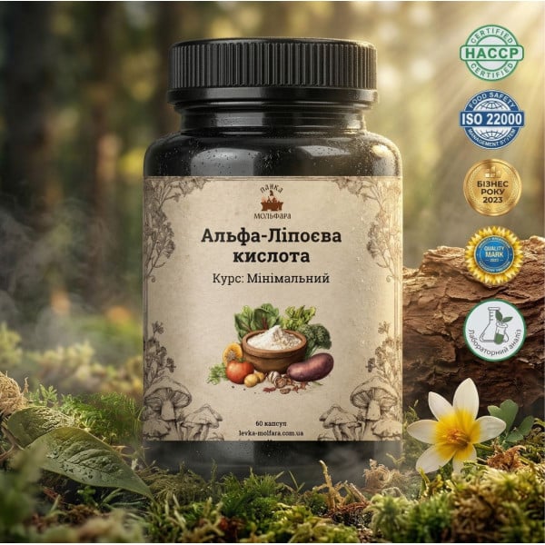 Альфа-Ліпоєва кислота (Alpha Lipoic Acid) - 60 капсул по 500мг