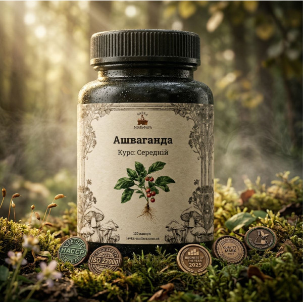 Ашваганда (Ashwagandha) - 120 капсул по 500мг