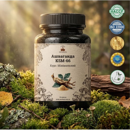 Ашваганда KSM-66 (Ashwagandha KSM-66) - 60 капсул по 500мг