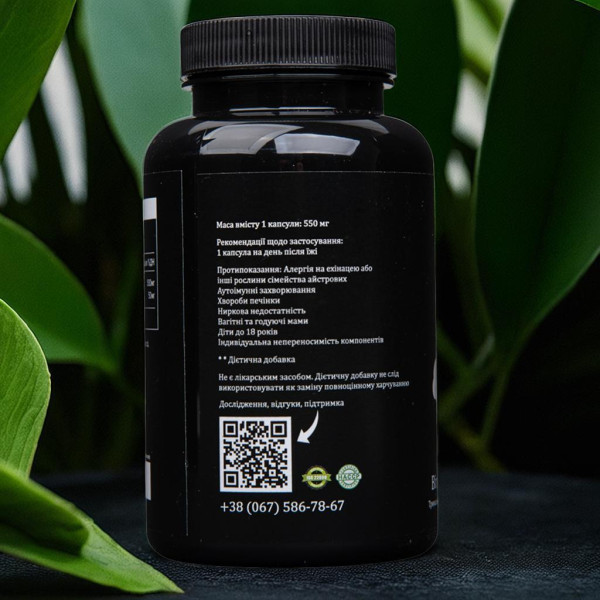 Vitamin C + Echinacea - Vitamin complex for energy and immunity 120 capsuless.